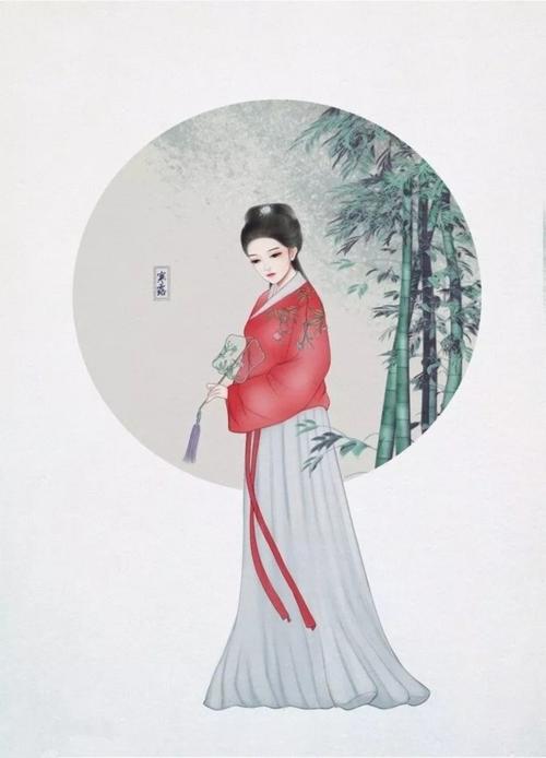 儿童汉服女装古装简笔画,汉服儿童简笔画古装女